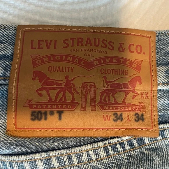 Levi’s 501 Taper Fit Jeans - Light / Stone Wash - 34 / 34 - Picture 6 of 7